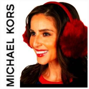 Michael Kors Name Plate Earmuffs- Burgandy
